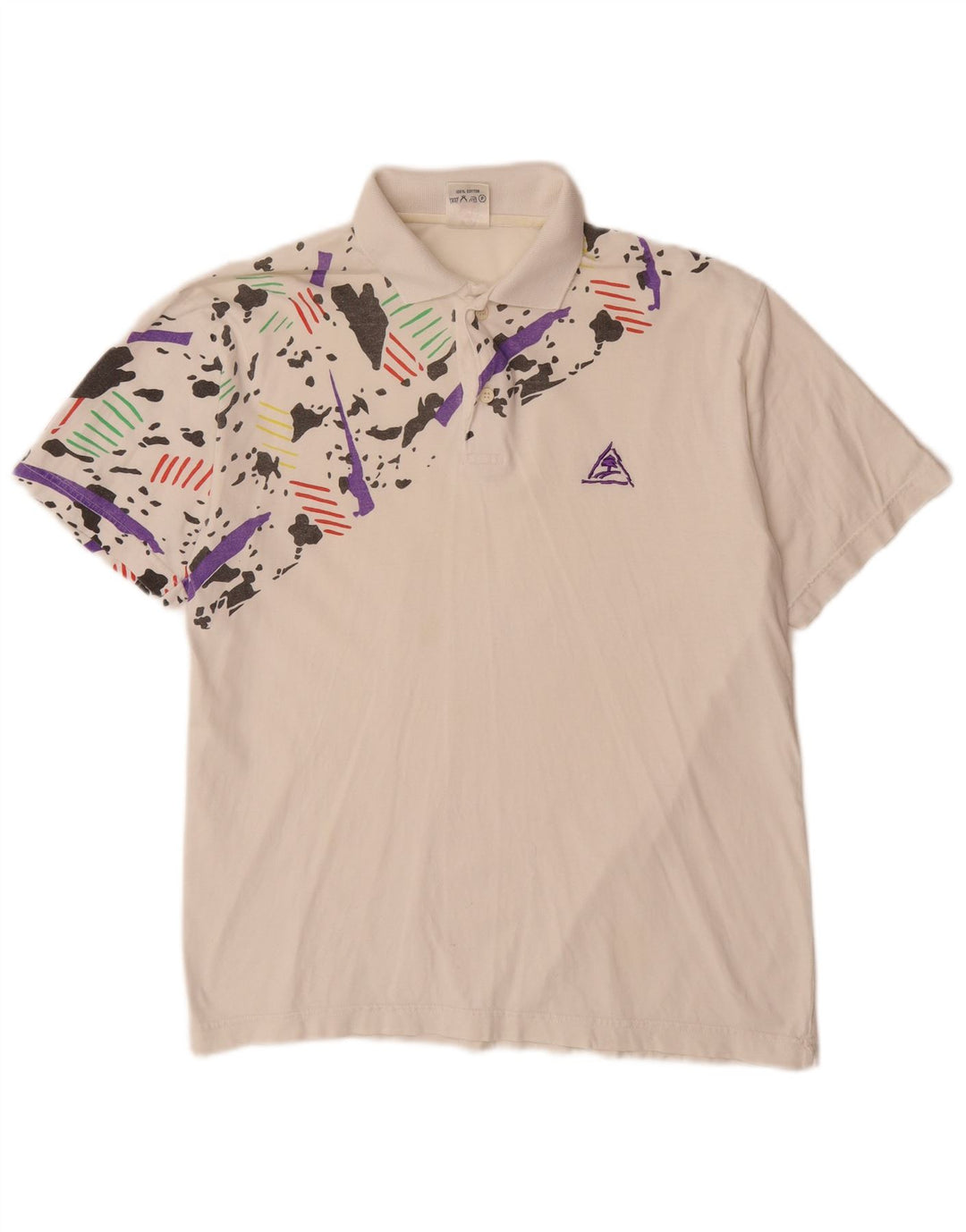 VINTAGE polo majica za dječake 15-16 godina srednje bijele maskirne pamučne boje