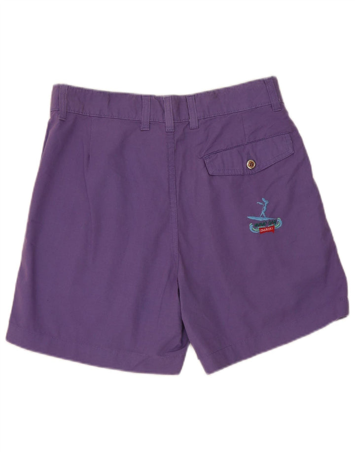 CARRERA Ženske kratke chino hlače s štipaljkama W30 Srednje ljubičasti pamuk