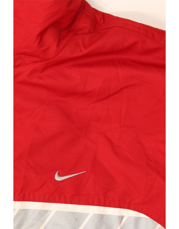 Nike muška jakna vjetrovka UK 44 2XL poliester crvene boje