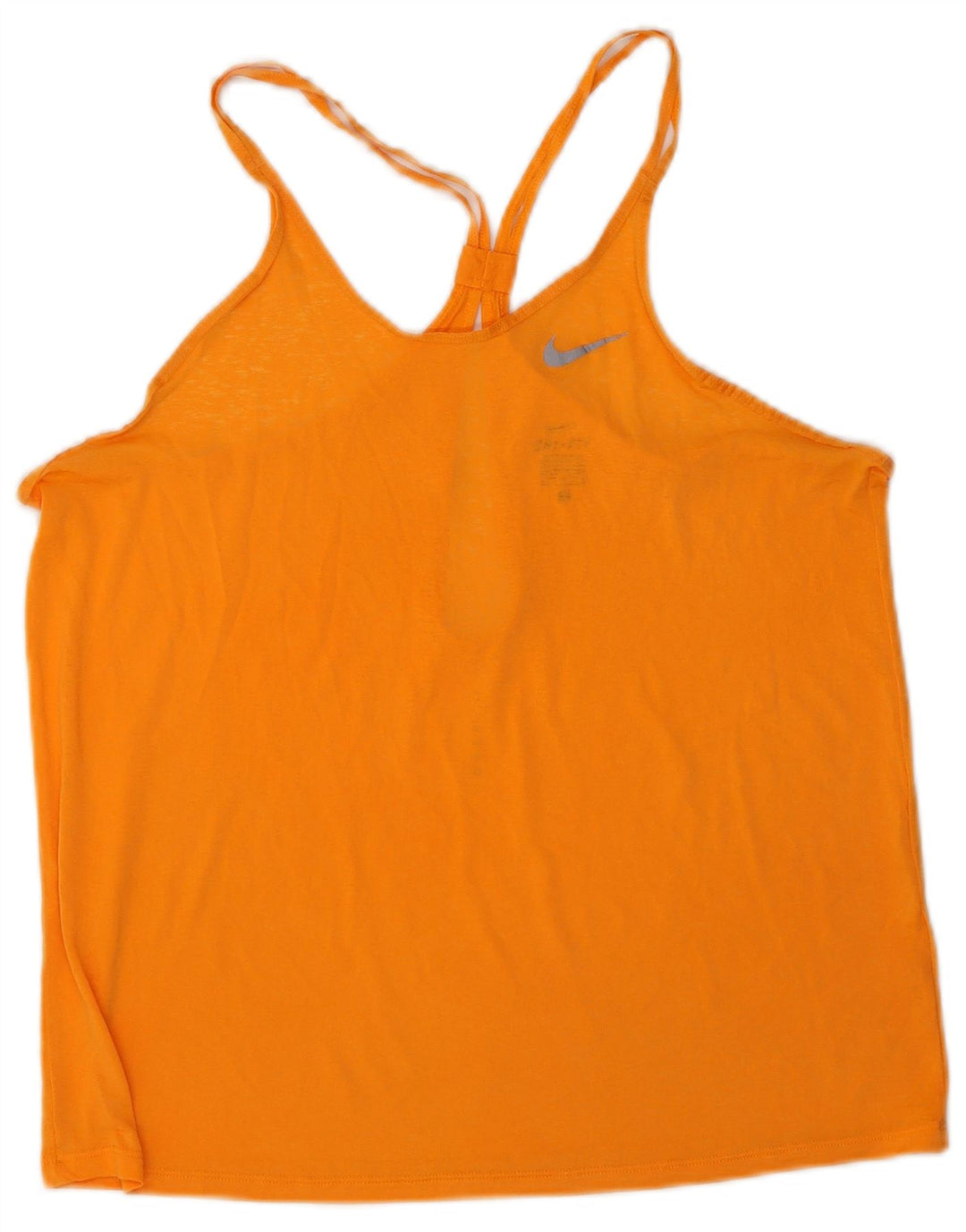 NIKE Ženski Dri Fit Vest Top UK 14 Large Orange