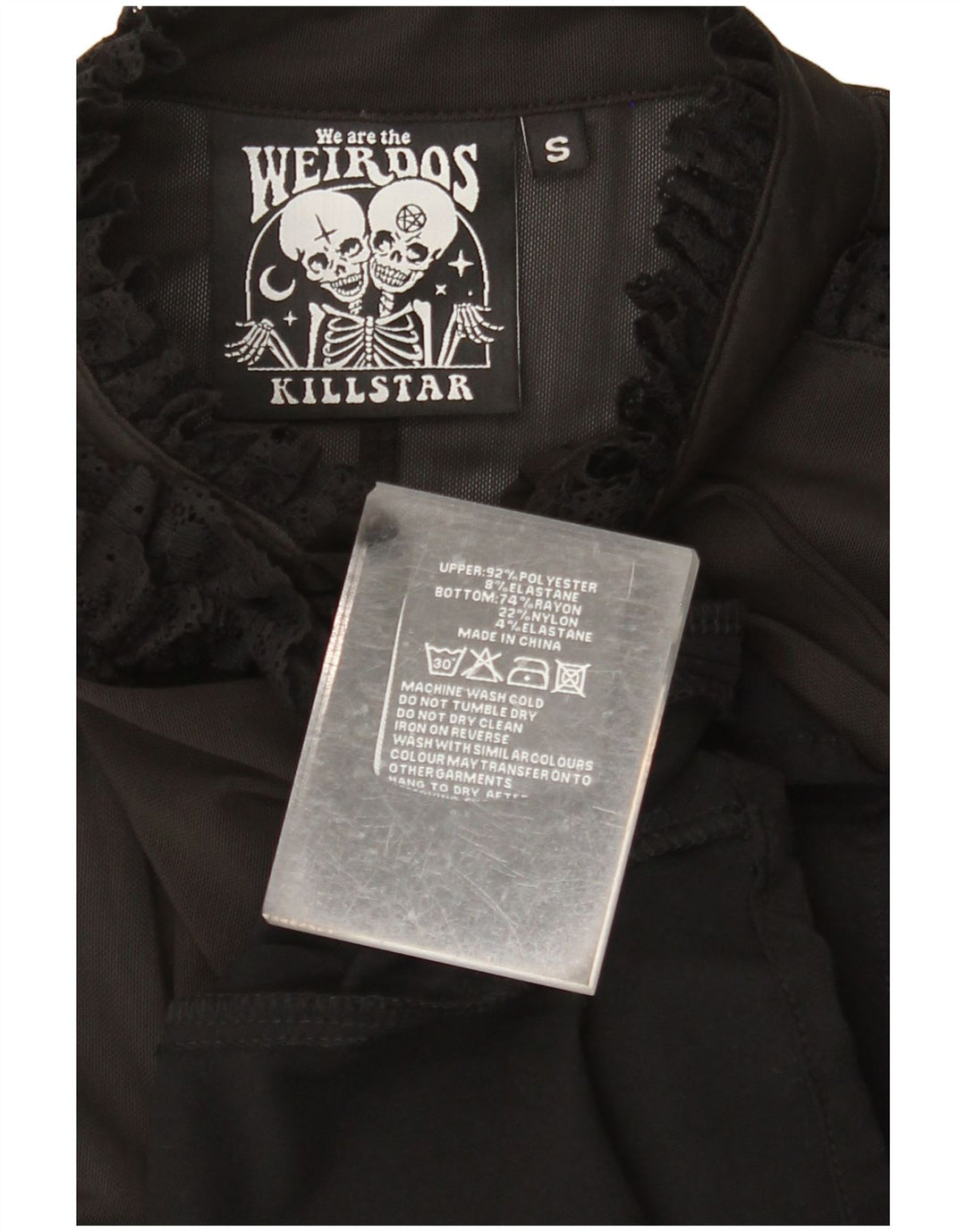 KILLSTAR ženska maksi haljina dugih rukava UK 8 Mala crna boja