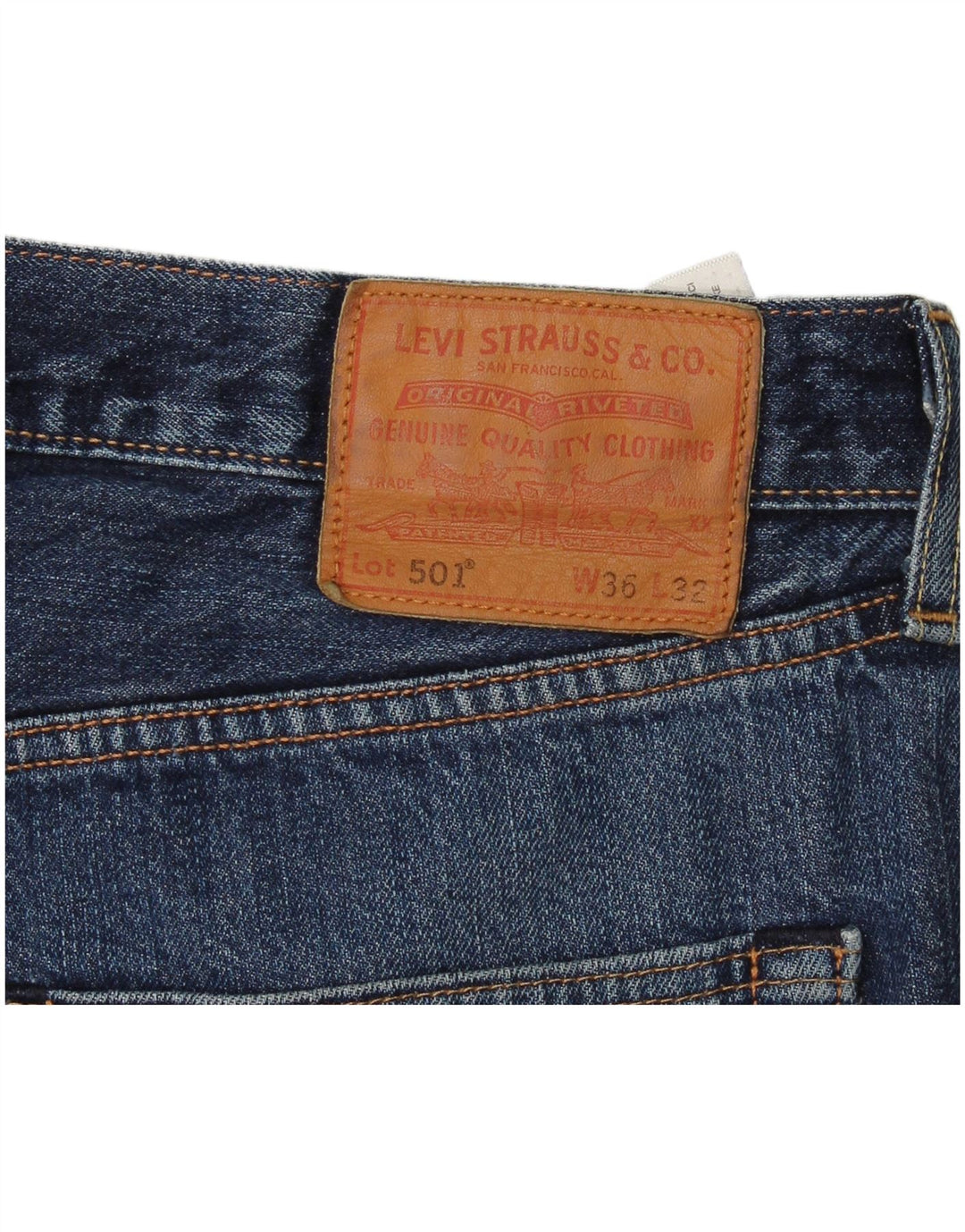 Levi's muške 501 ravne traperice W36 L30 plavi pamuk