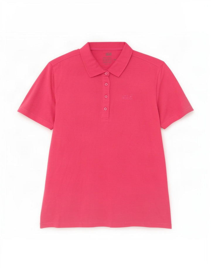 Jack Wolfskin ženska polo majica UK 18 XL ružičasti poliester