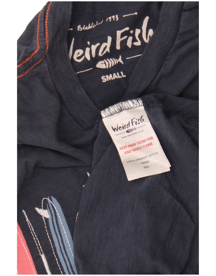 WEIRD FISH Muška majica kratkih rukava s grafičkim motivima Mala tamnoplava pamuk