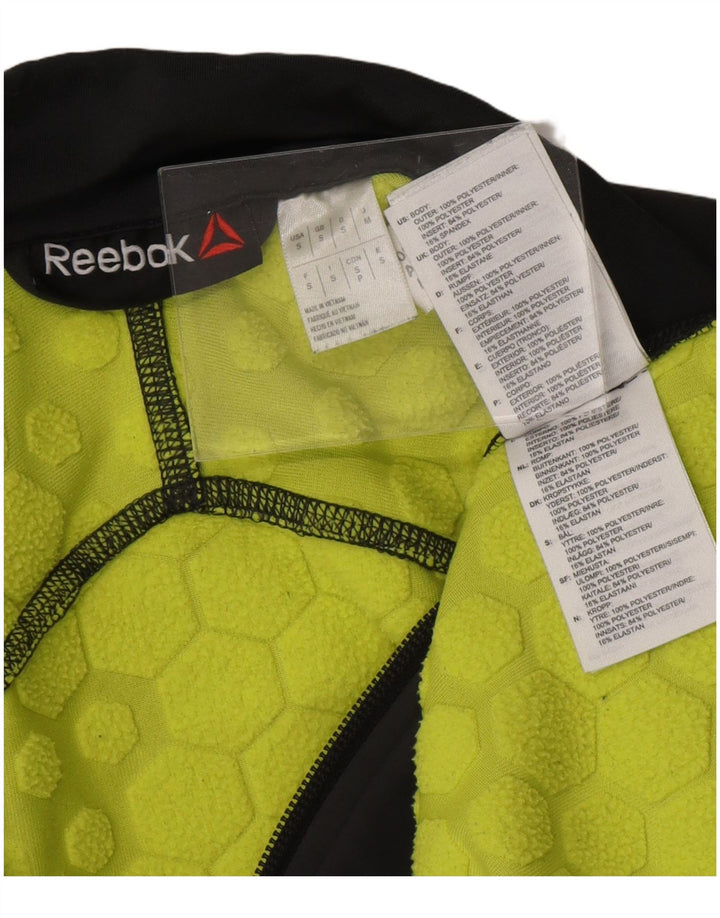 REEBOK Muški gornji dio trenirke s grafičkim zip izrezom, mali sivi poliester