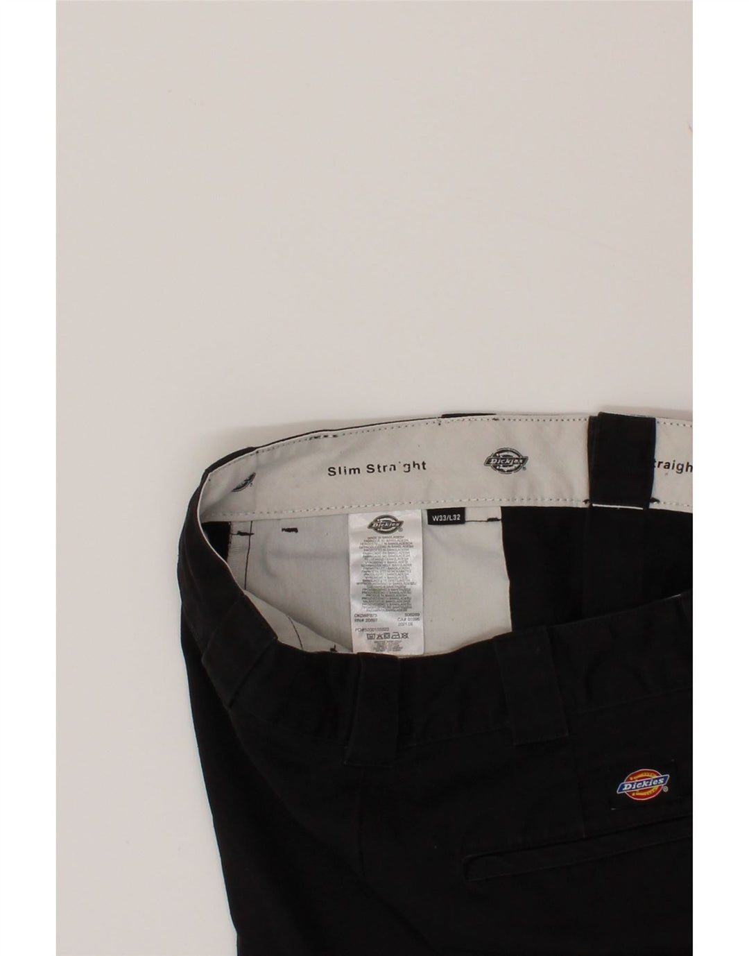 DOCKERS Mens Slim Straight Chino Trousers W31 L32  Black Polyester Vintage Dockers and Second-Hand Dockers from Messina Hembry 