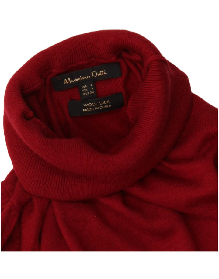 Massimo Dutti ženski pulover s rol izrezom UK 10 Mala crvena vunena