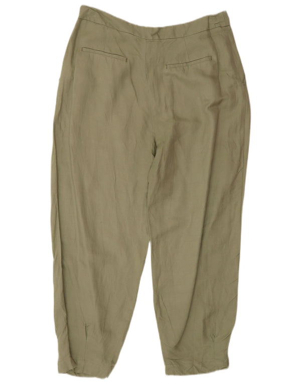 Zara ženske široke skraćene hlače visokog struka srednje veličine W28 L25 zelene