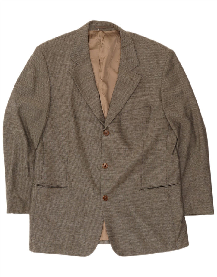 Hugo Boss muška jakna sa 3 gumba EU 54 2XL siva djevičanska vuna