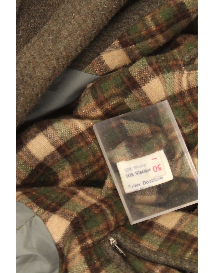 Vintage muška pomoćna jakna IT 50 Large kaki vuna