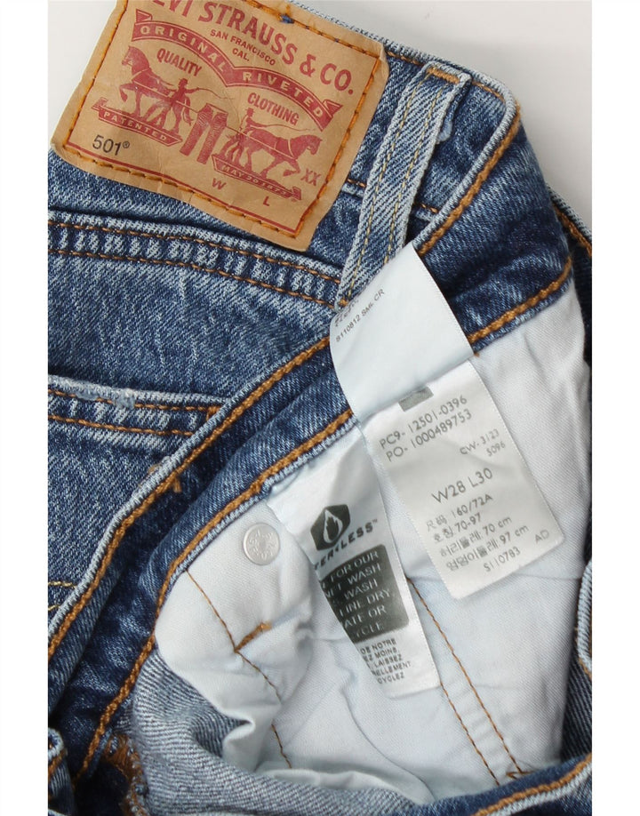 Levi's muške 501 ravne traperice W28 L30 plavi pamuk