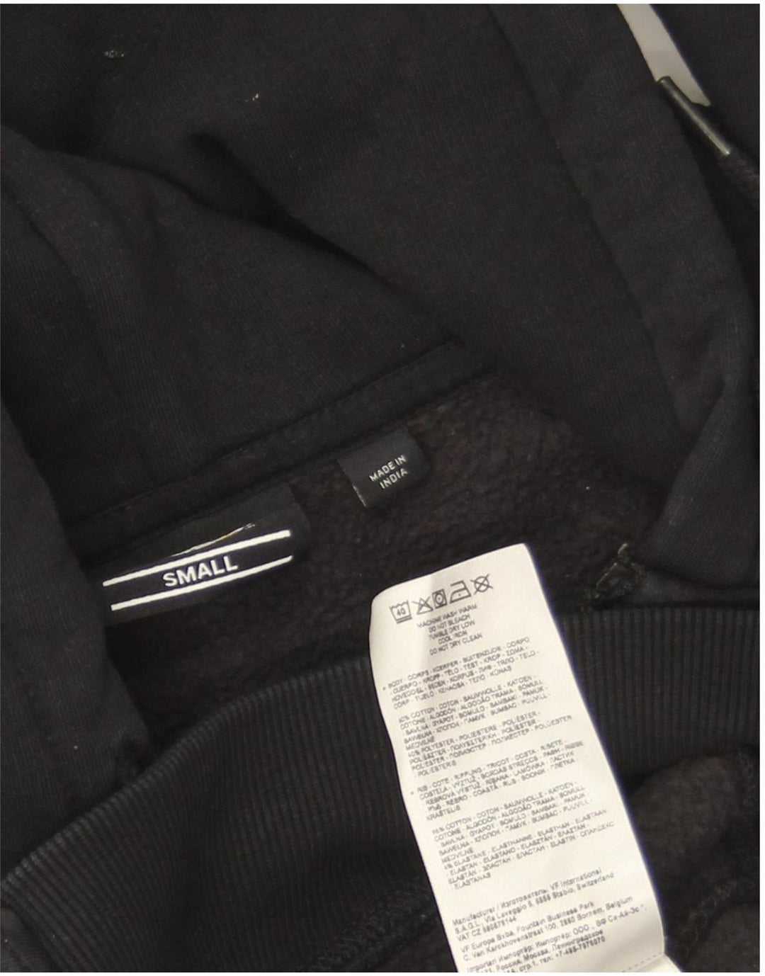 Dickies muški pulover s kapuljačom na patentni zatvarač, mali crni pamuk