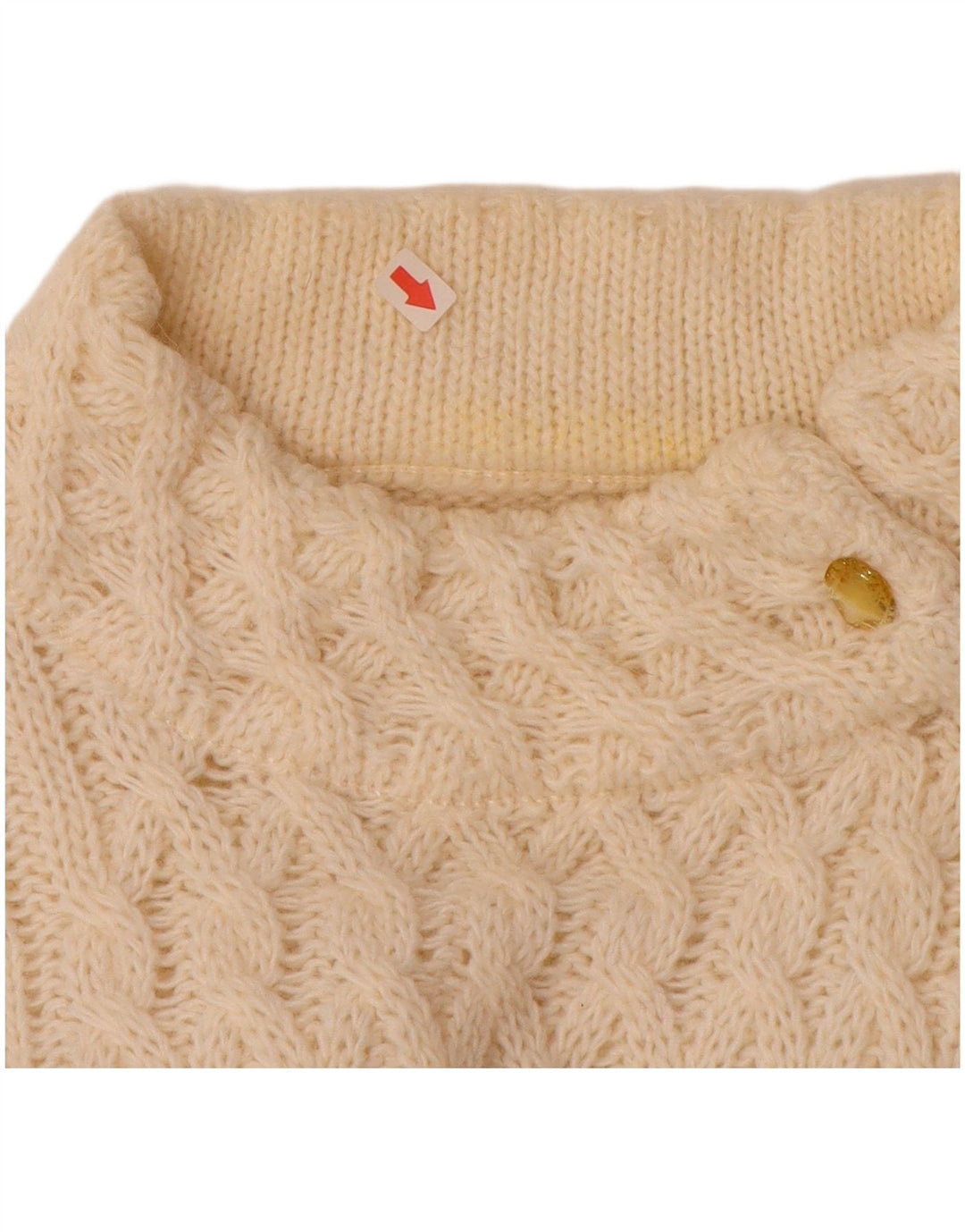 VINTAGE ženski džemper s kornjačičastim ovratnikom UK 16 Large Off White