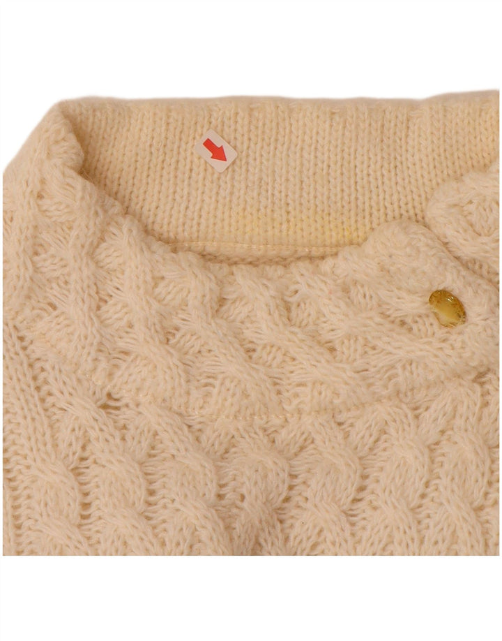 VINTAGE ženski džemper s kornjačičastim ovratnikom UK 16 Large Off White