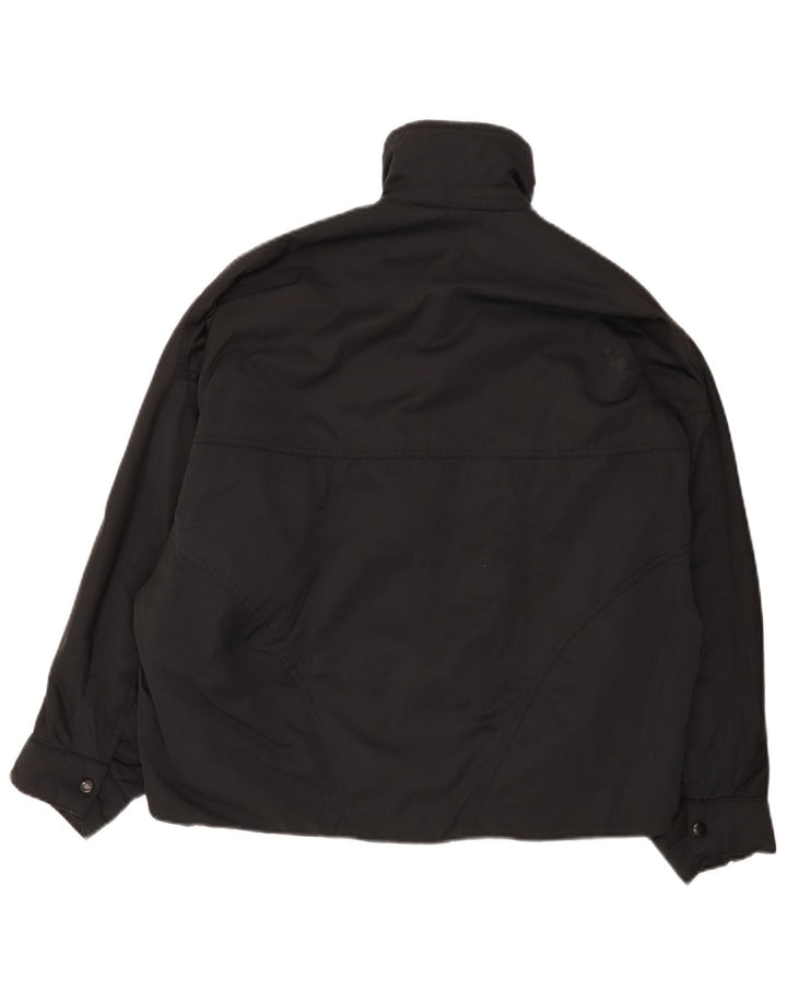 Zara ženska prevelika podstavljena jakna UK 6 XS crni najlon