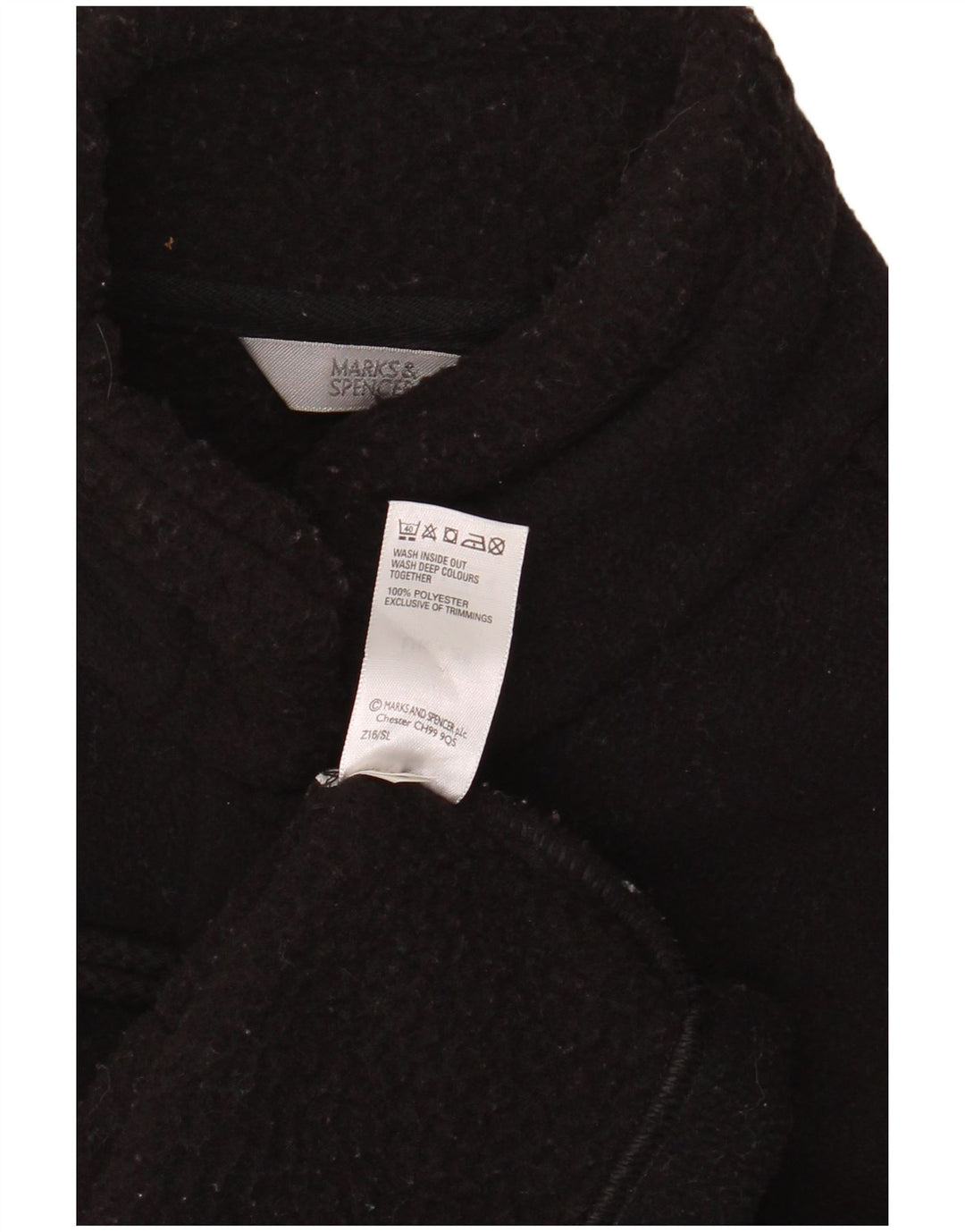 Marks & Spencer ženski oversized duffle coat UK 20 2XL crni poliester