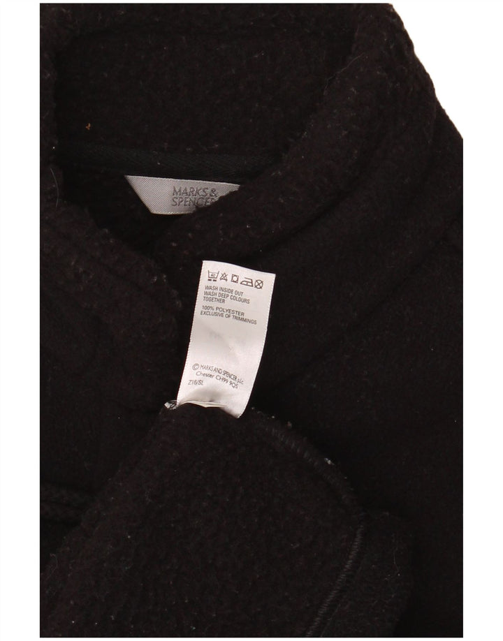 Marks & Spencer ženski oversized duffle coat UK 20 2XL crni poliester