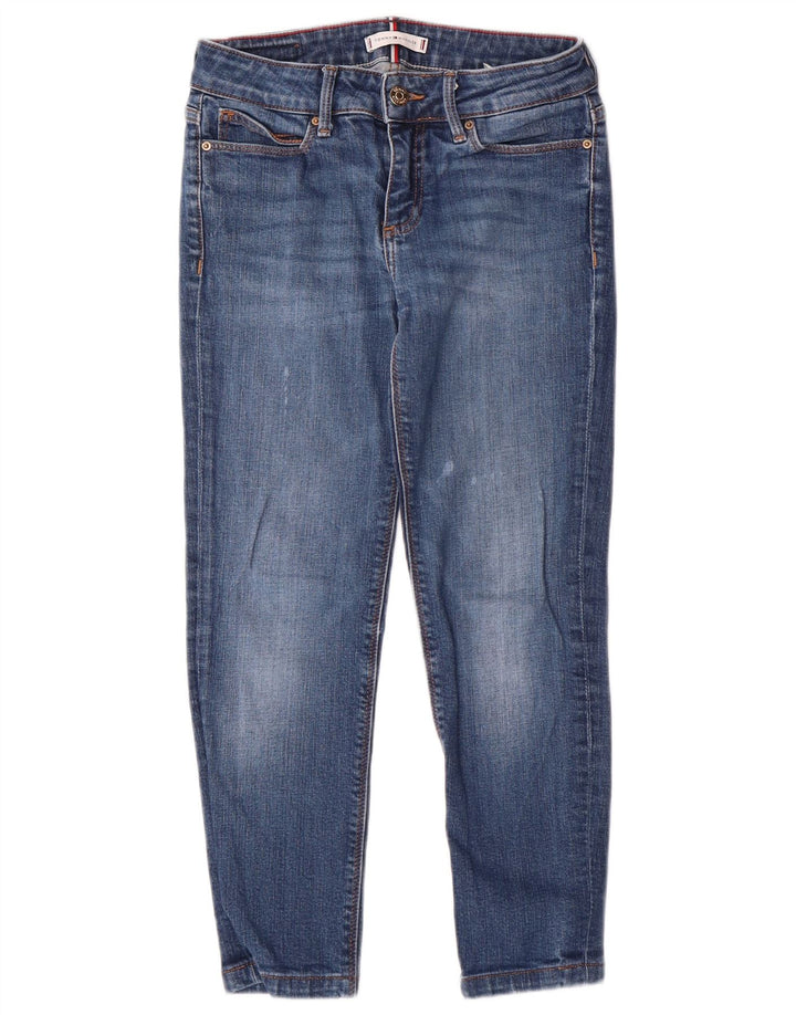 TOMMY HILFIGER Skinny traperice za djevojčice 7-8 godina W24 L23 plavi pamuk