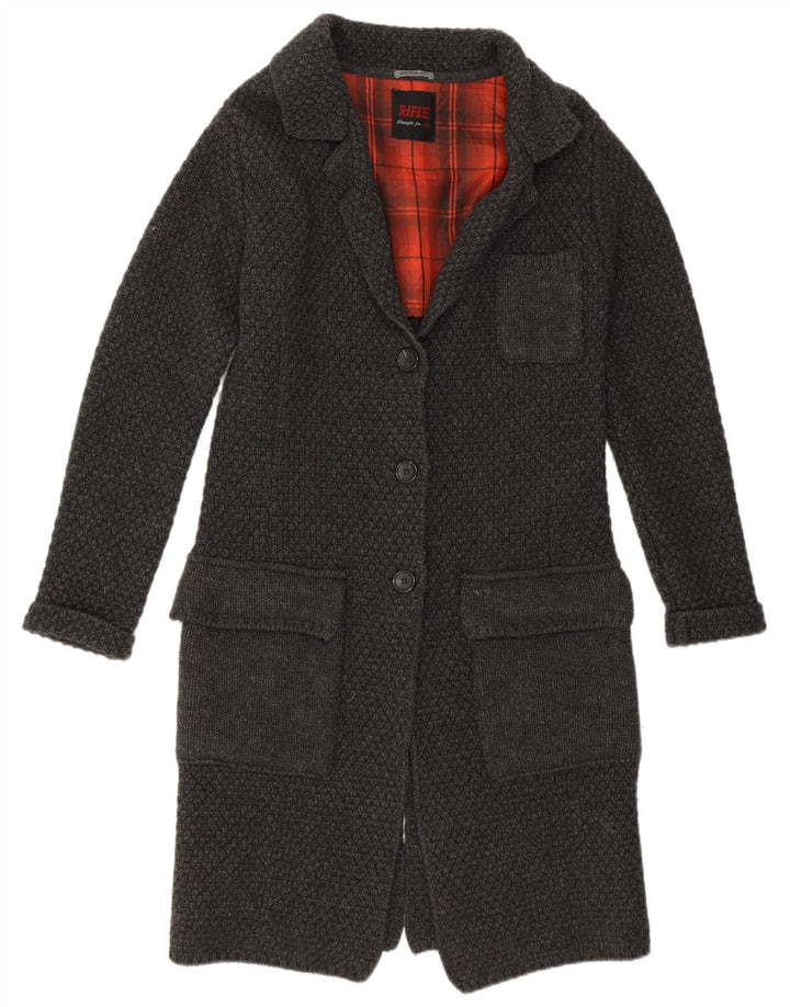 RIFLE Ženski pleteni kaput UK 10 Small Grey Lambswool