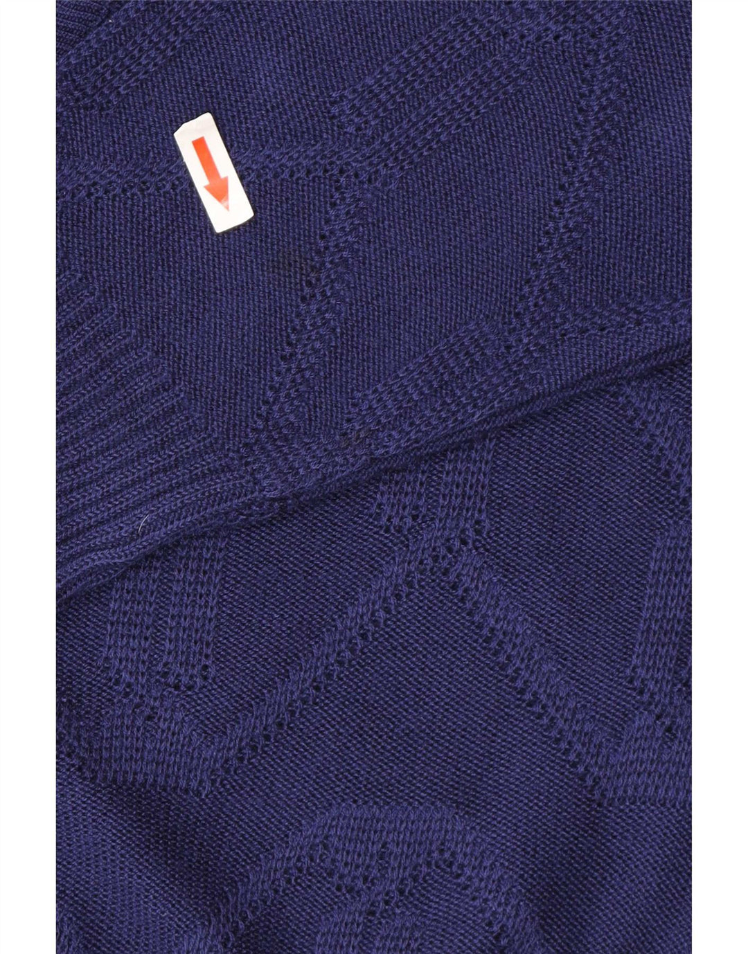 Vintage ženski kardigan džemper EU 38/40 Srednje plavi Chevron poliakril