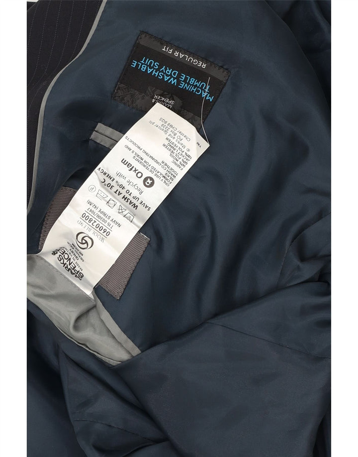 Marks & Spencer muška jakna sako s 2 gumba UK 42 XL tamnoplava na pruge