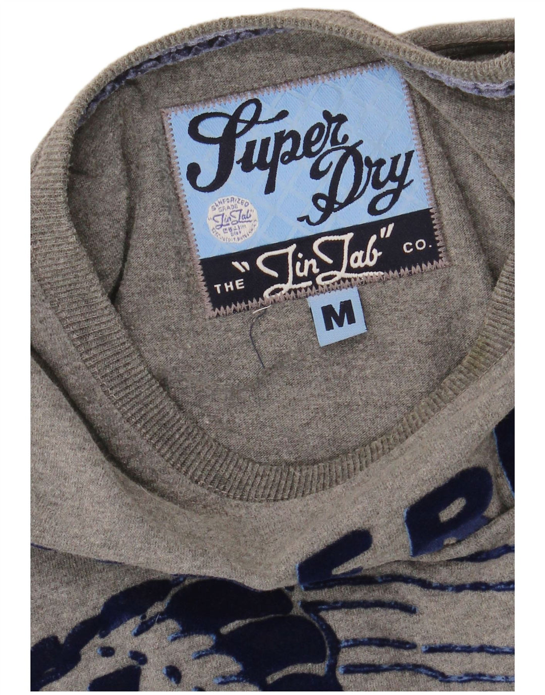 SUPERDRY Mens Graphic T-Shirt Top Medium Grey