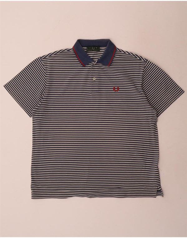 Fred Perry muška polo majica XL tamnoplavi pamuk na pruge