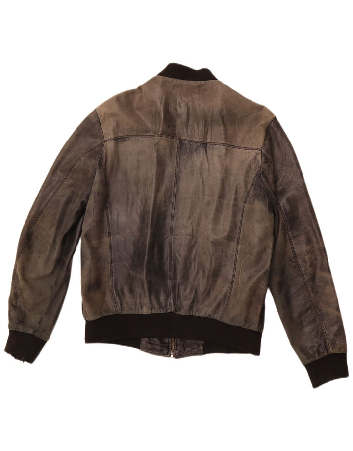 VINTAGE muška kožna jakna UK 38 srednje crna