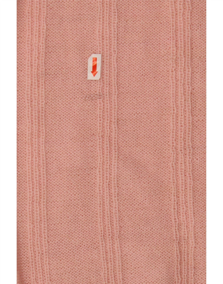 VINTAGE ženski džemper s V-izrezom UK 18 XL ružičasta