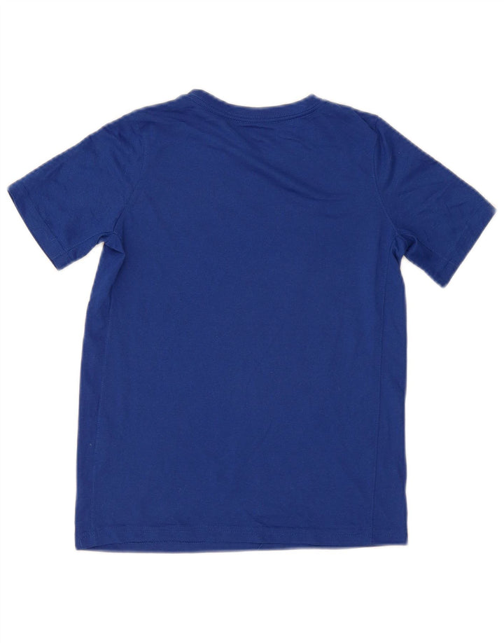 Nike Boys Dri Fit Graphic T-Shirt Top 9-10 Years Blue Poliester
