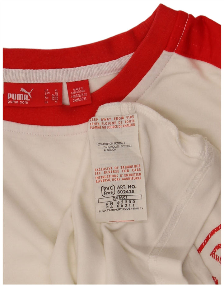 PUMA Muška majica s grafičkim motivima XL, bijeli pamuk u blokovima boja