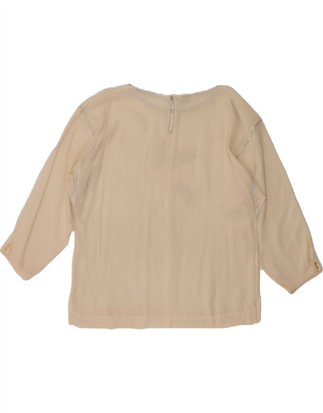 VINTAGE Womens Long Sleeve Blouse Top IT 50 XL Beige Vintage Vintage and Second-Hand Vintage from Messina Hembry 