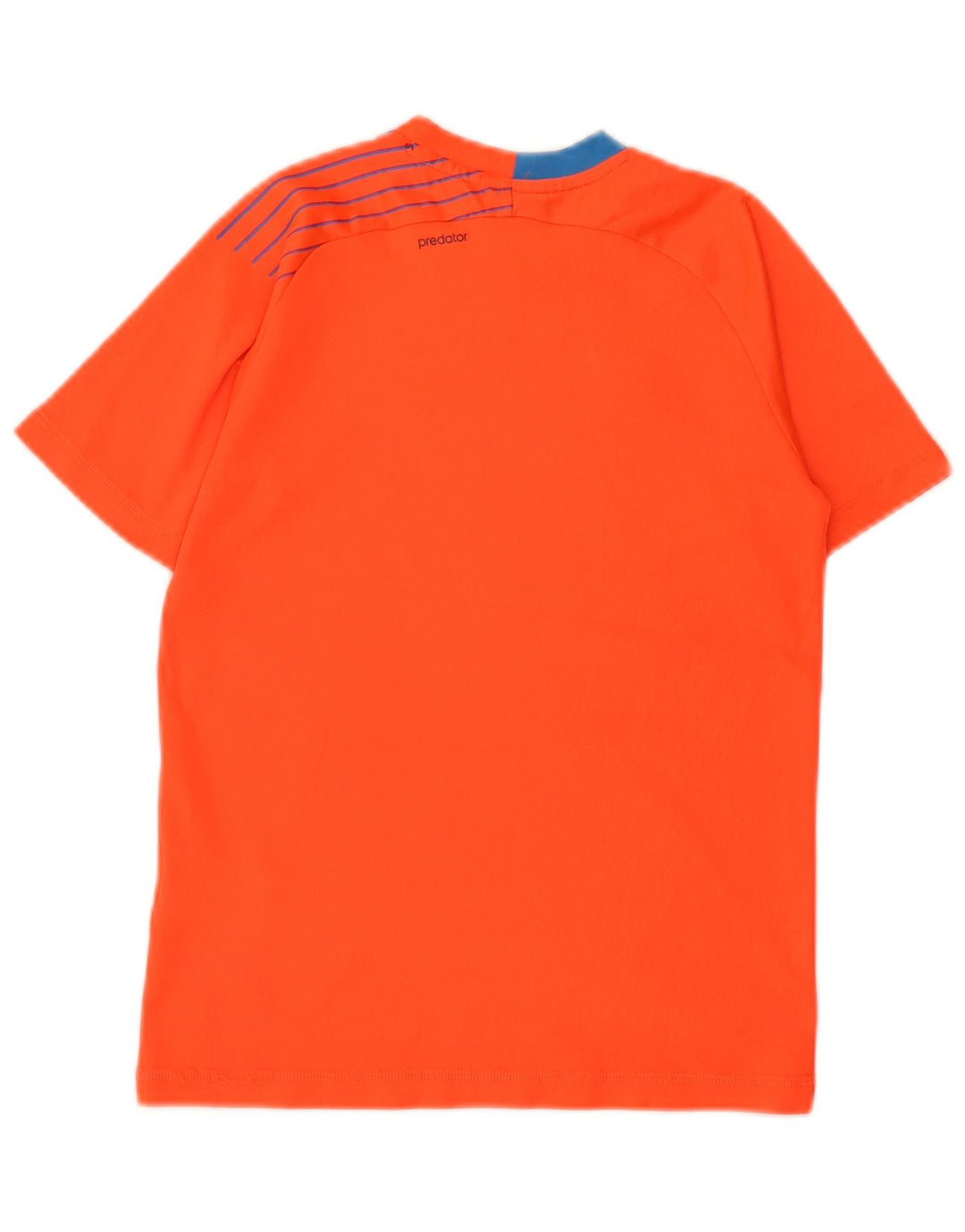 Adidas Boys Predator T-Shirt Top 11-12 Years Orange Colourblock Poliester