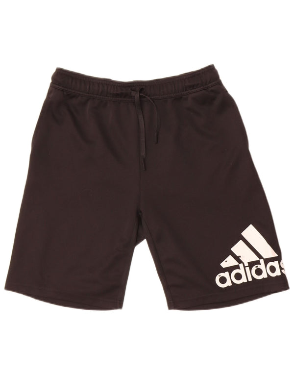 Adidas Boys Aeroready Graphic Sport Shorts 13-14 Years Black Poliester