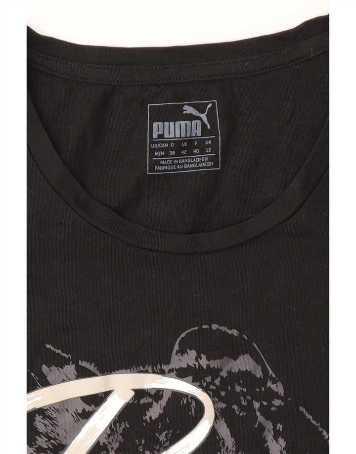 Puma ženska majica kratkih rukava s grafičkim motivima UK 12 srednje crna