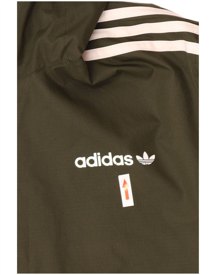 Adidas muška bomber jakna s kapuljačom UK 36 mala kaki poliester