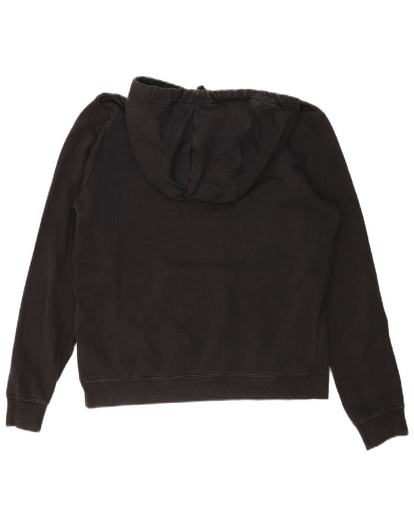 Nike Womens Oversized Hoodie Jumper UK 10 Small Black Cotton