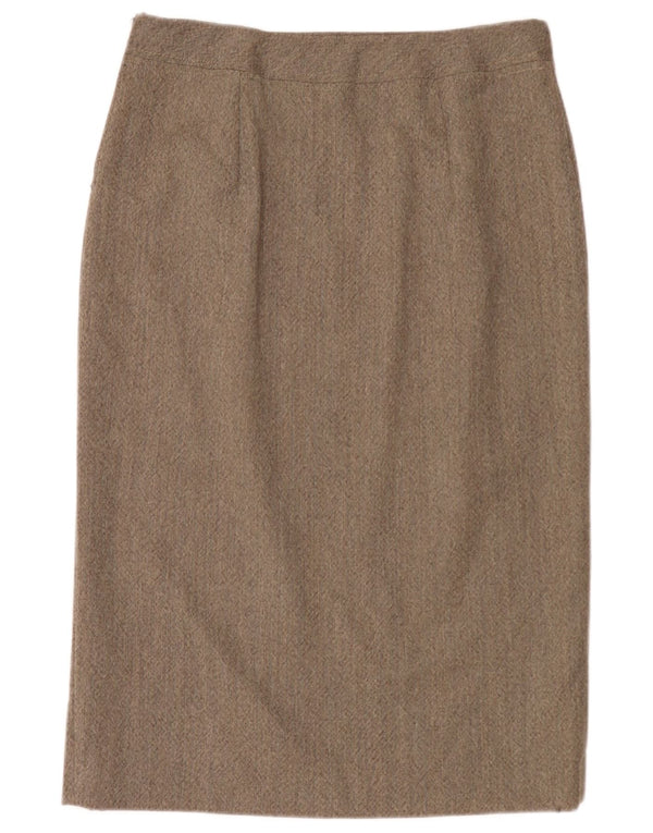 Marella ženska ravna suknja UK 16 Large W34 siva djevičanska vuna