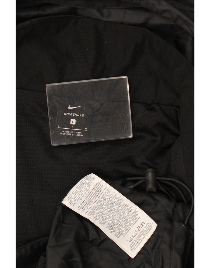 Nike muška kišna jakna s kapuljačom UK 40 veliki crni poliester