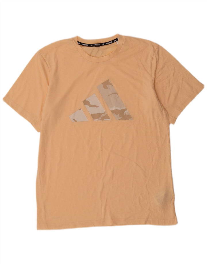 Adidas muška majica kratkih rukava s grafičkim motivima, srednje bež pamuk