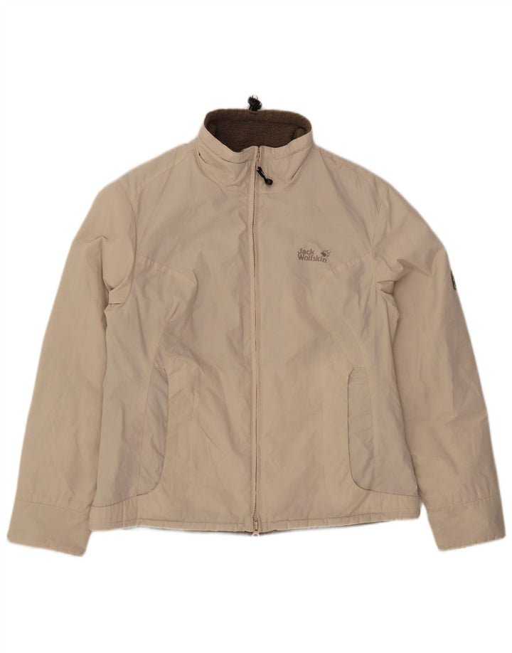 Jack Wolfskin ženska šerpa vjetrovka jakna UK 12/14 srednje smeđe bijela