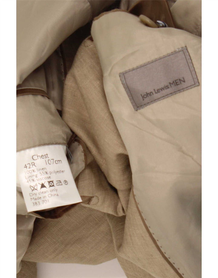 John Lewis muška jakna s 2 gumba UK 42 XL bež lan