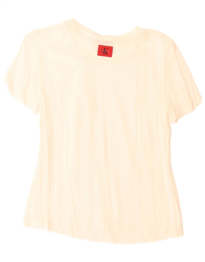 Calvin Klein Jeans Ženska bluza Top UK 10 Small Off White