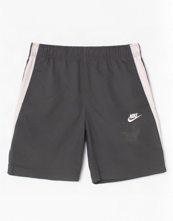 Nike Boys Sport Shorts 12-13 Years Large Grey Colourblock Poliester