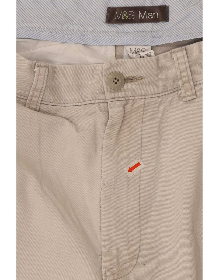 Marks & Spencer Mens Chino Shorts Medium W32 Beige Cotton