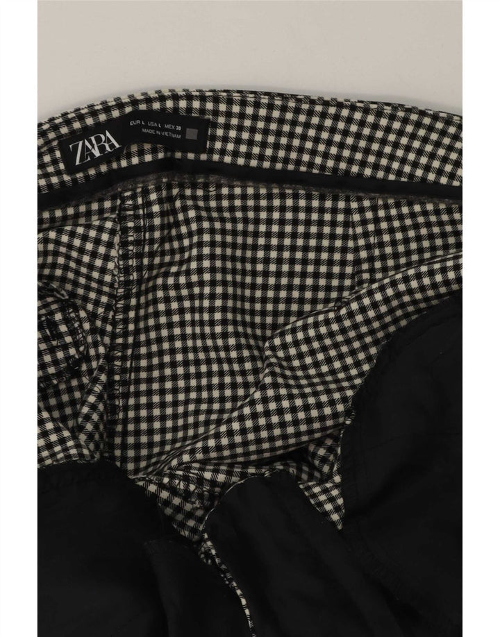 Zara ženske uske chino hlače Large W30 L27 Grey Gingham
