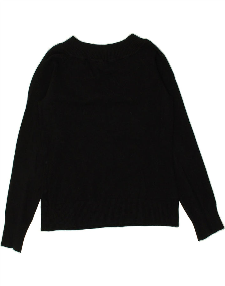 FISHBONE Womens V-Neck Jumper Sweater UK 18 XL Black | Vintage Fishbone | Thrift | Second-Hand Fishbone | Used Clothing | Messina Hembry 