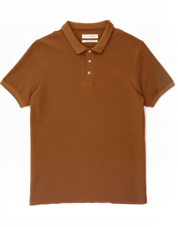 Zara muška polo majica 2XL smeđi pamuk