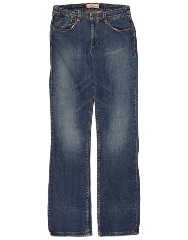 LEVI'S Ženske 627 Bootcut traperice W29 L34 Plavi pamuk