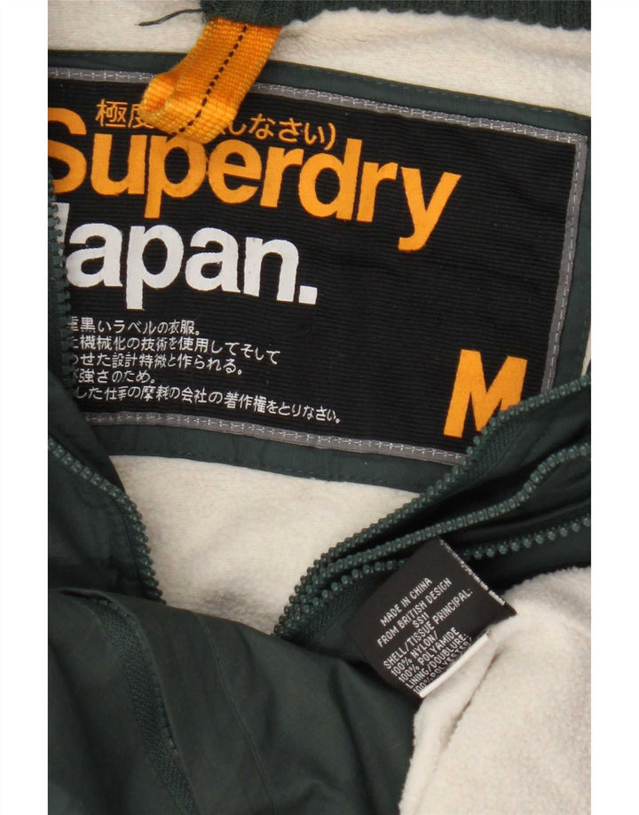 Superdry muška vjetrovka s kapuljačom UK 38 srednje zelene najlonske boje